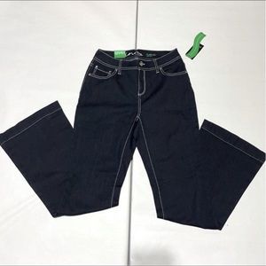 NWT INC flare leg curvy fit navy blue jeans sz 4
